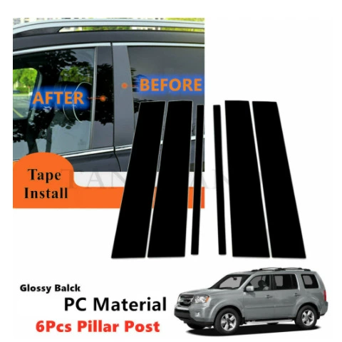 Для HONDA Pilot 2009-2015 пилот отделка окна автомобиля специальные черные наклейки на центральную стойку