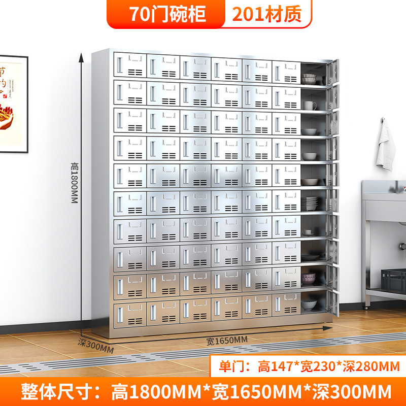 armario de acero inoxidable personal de la escuela comedor armario de platos de comedor multipuertas comedor cajas de comedor cuencos palillos armario de cubiertos armario de vestuario