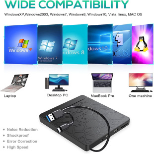 Docking station HUD2 in 1 external optical drive burner 5-in -1 multifunctional optical drive computer mobile dvd drive