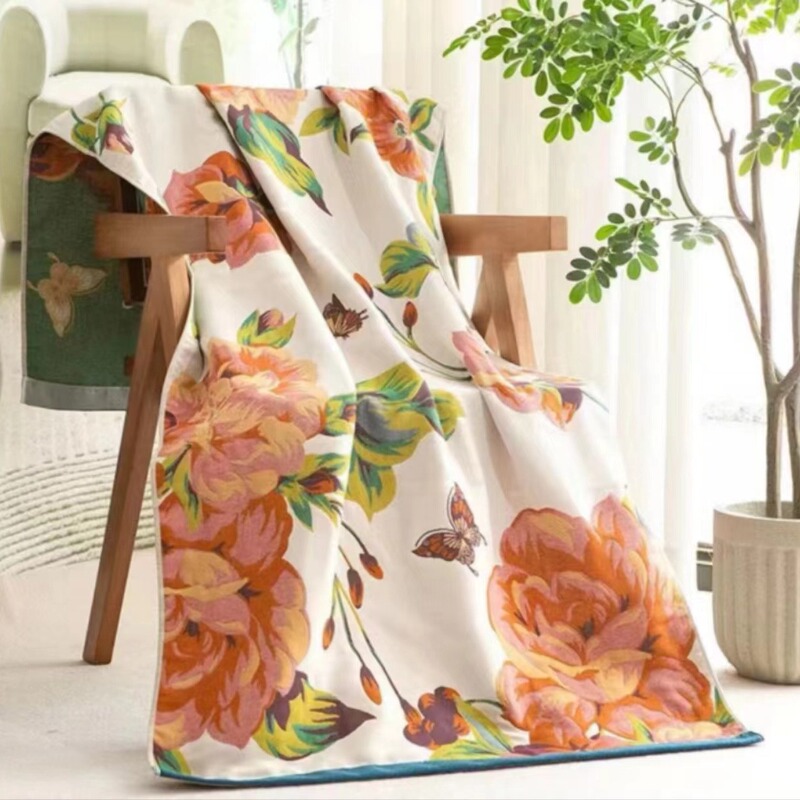 Cotton Five-layer Gauze Bath Towel Absorbent Quick-drying Beach Towel Adult Household Bath Towel Skin-friendly Comfortable Large Towel