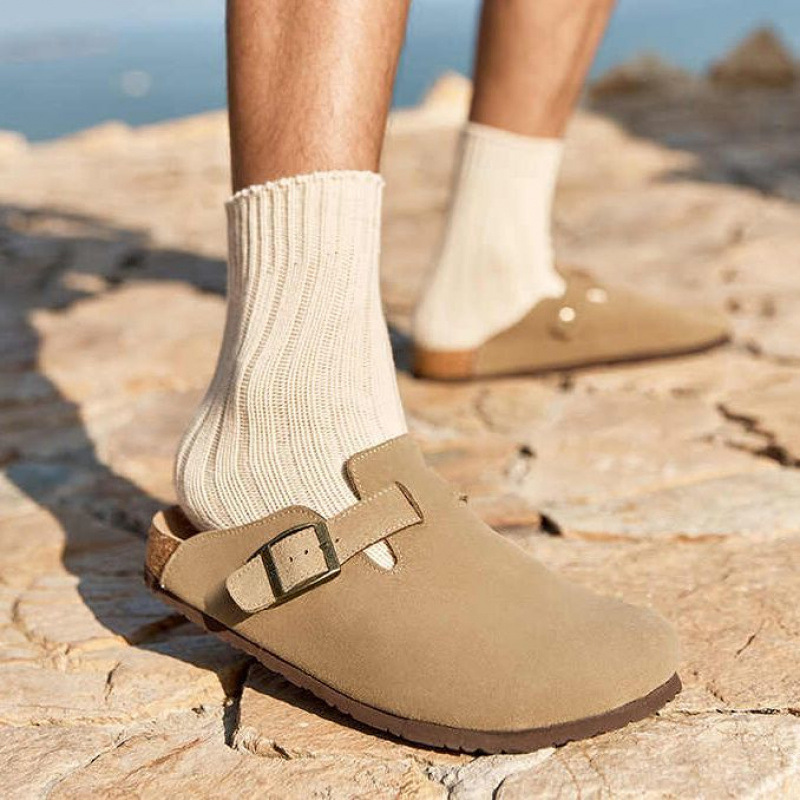 Birkenstock Toe-Toe Shoes for Boys 2025 Summer New Style Simple Portable Put on and Take Off Slip-On Men's Shoes Outdoor Birkenstock Shoes