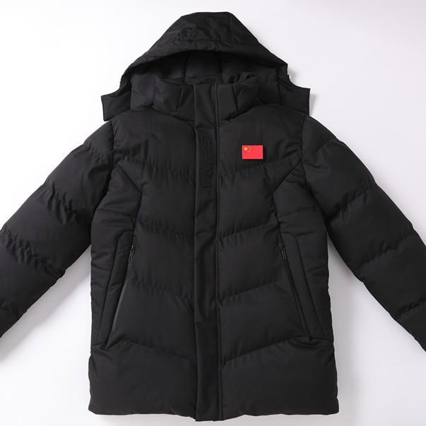 Chinese National Flag Short Coat, Thickened and Warm Cotton Jacket, Winter Training, Sports College Entrance Exam, Sports Cotton Coat with Printed Logo