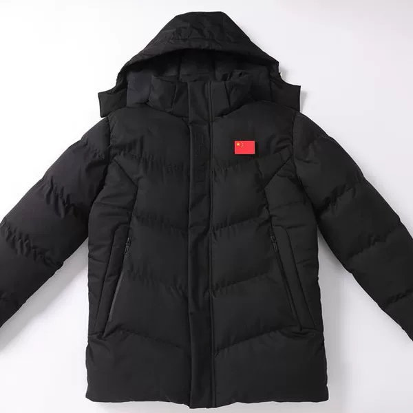 Chinese National Flag Short Coat, Thickened and Warm Cotton Jacket, Winter Training, Sports College Entrance Exam, Sports Cotton Coat with Printed Logo