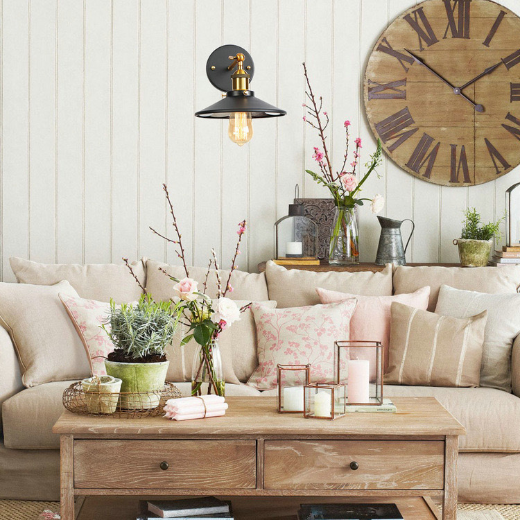 Industria de viento de hierro forjado lámpara de pared personalidad creativa loft bar tienda de ropa temática restaurante pasillo retro lámpara de pared de hierro forjado