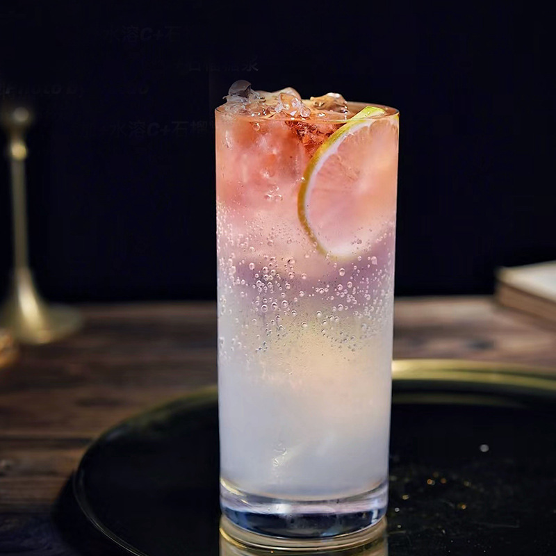 Taza japonesa de Collins, taza recta y delgada, taza de bebida larga, taza de jugo, simple taza de cóctel de té de hielo de Long Island