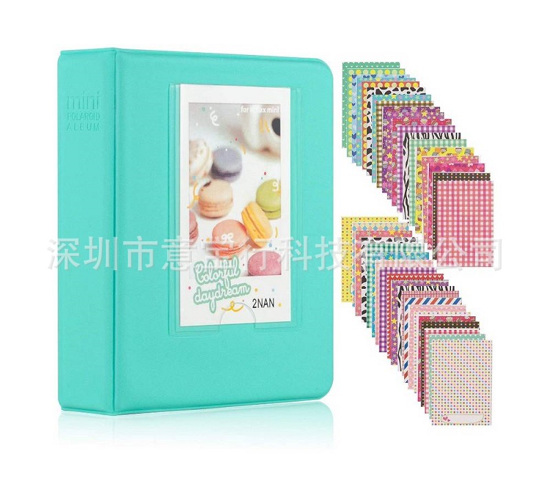 适用拍立得64张3寸相册+40张贴纸 适用mini7 8 9 11 12 25 50