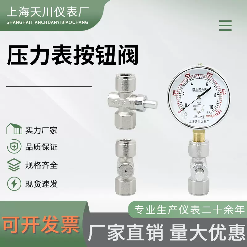 压力表按钮阀2分3分4分泄压微压表保护阀燃气防过压压力开关