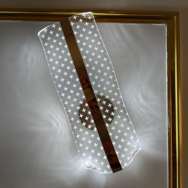Luz de fondo acrílico luz de fondo pasillo moderno cabecera cama lujosa lámpara de pared hotel escalera simple sala de estar Yak