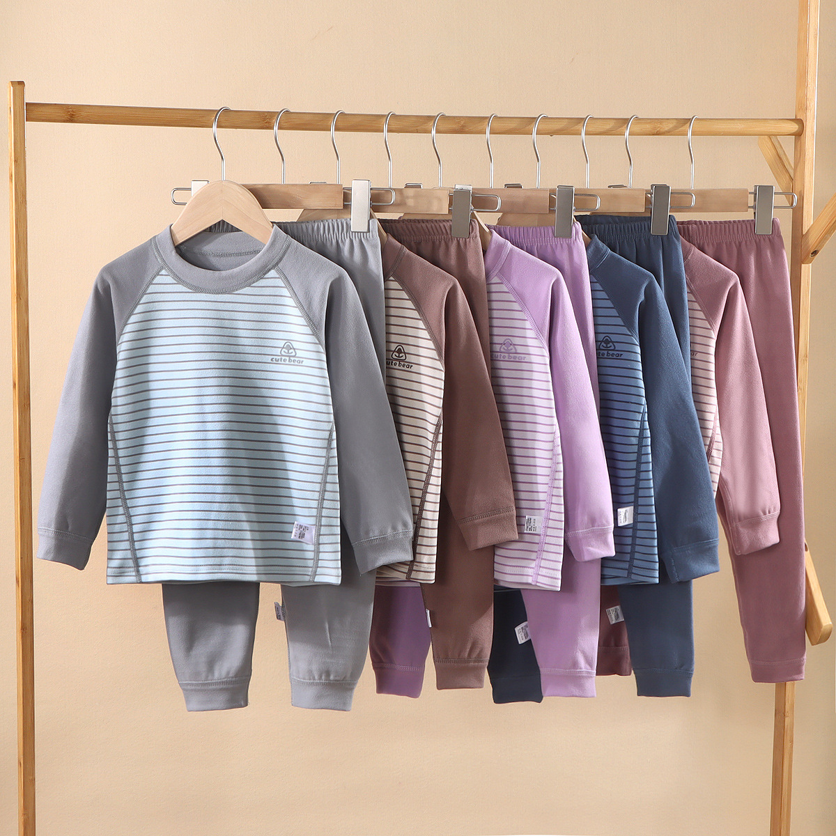 Su bebé, ropa interior caliente, pantalones de otoño para niños, conjunto de ropa interior para bebés sin hueso, 2024