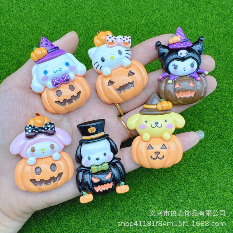 アニメ樹脂部品ハロウィーンシリーズdiyクリームゴムアクセサリーヘアクリップ冷蔵庫ケースケース装飾部品|undefined