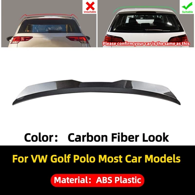 Suitable for Volkswagen Polo Golf Spoiler - universal-rear-wing-for-golf-polo-gloss-carbon-fiber-finish