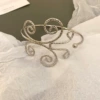45#Open Bracelet-Silver Round