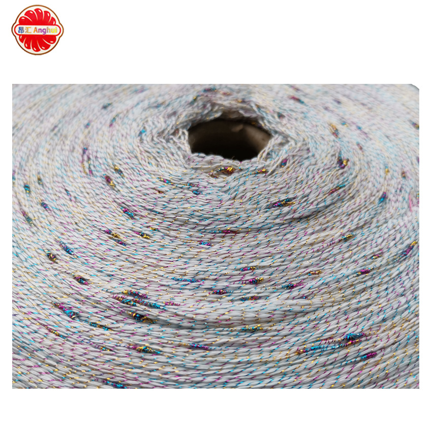 现货 彩色金银丝结子纱 涤纶水结珠金银线花式纱线 厂家批发