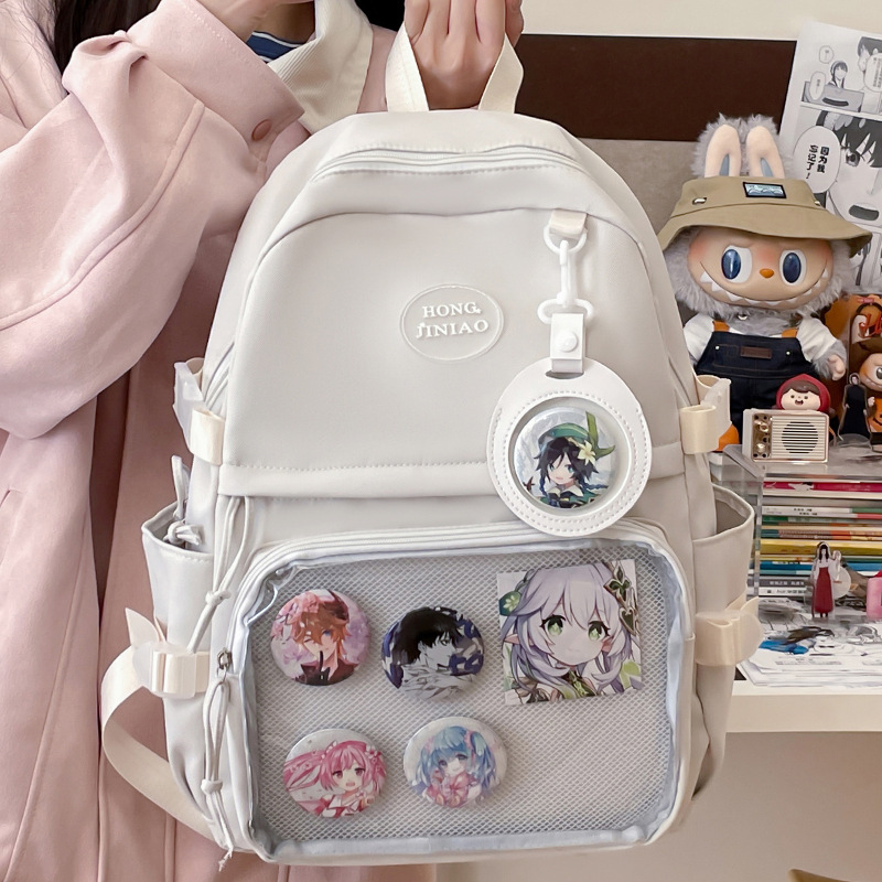 Niche Transparent Bag Backpack for Children and Students School Large Capacity Schoolbag Secondary Travel Backpack for Women