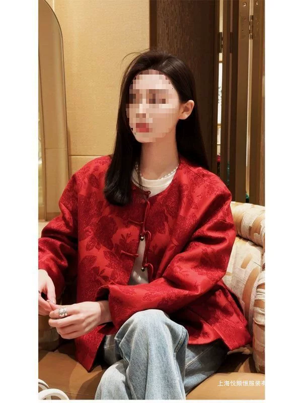 Birthday charm, red spring jacket, Chinese style