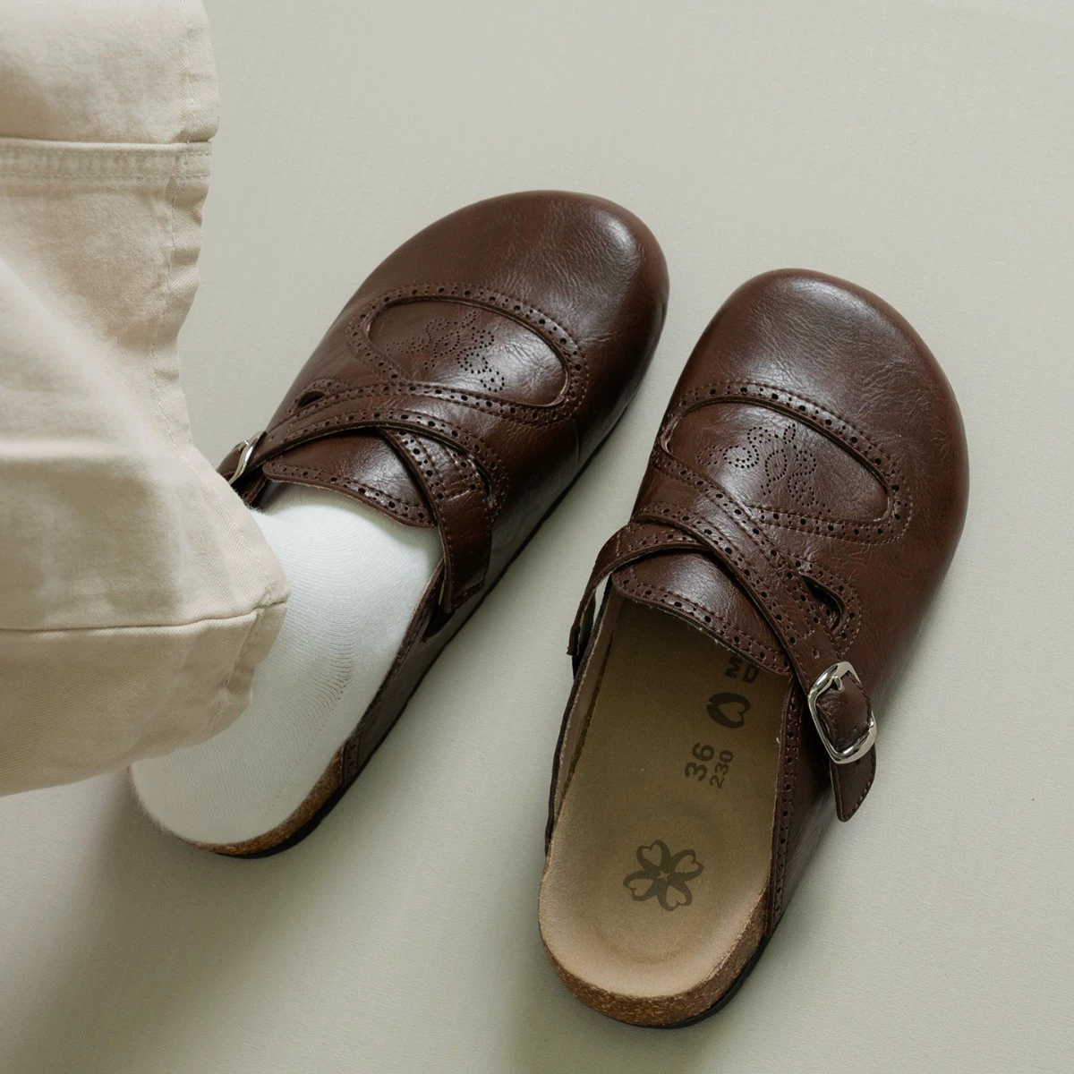 Мягкая кожаная версия — японские ретро сандалии Birkenstock для женщин, лето 2025, повседневные туфли с открытым носком, полуслипоны, сабо