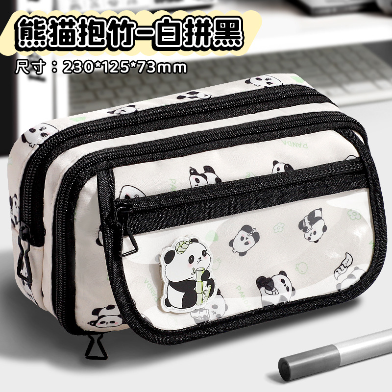 Nuevo bolso de lápiz de alto valor visual de gran capacidad caja de papelería para estudiantes de secundaria secundaria niños súper fuego caja de lápiz conjunto 2026 edición