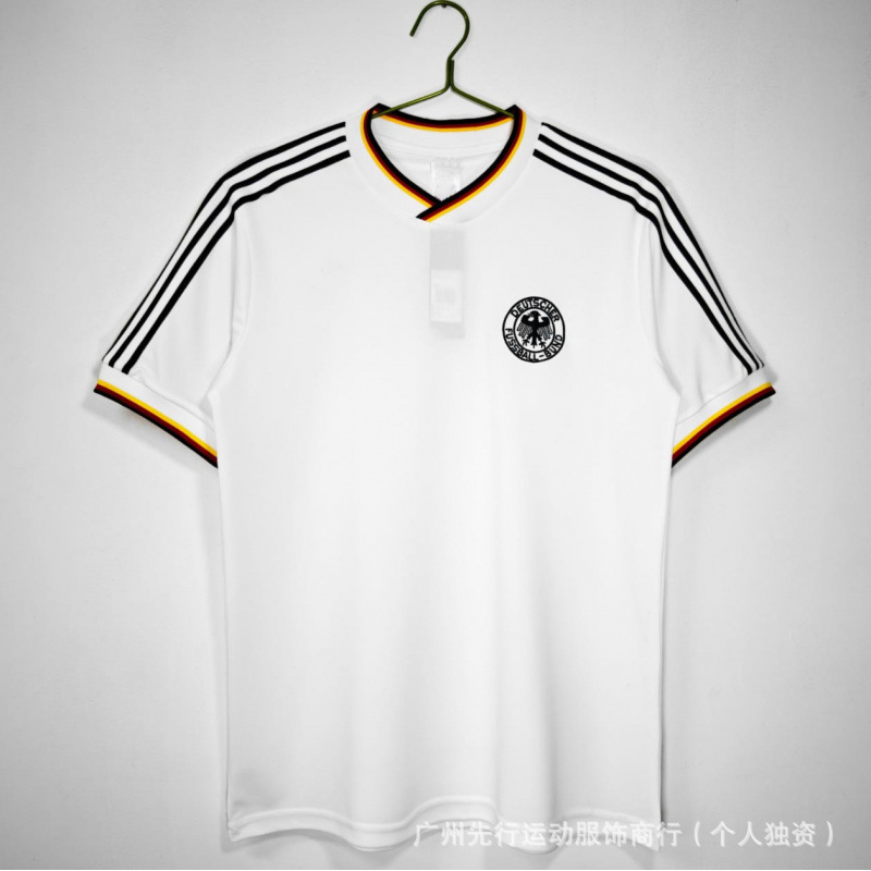 Colección de fútbol retro popular Argentina Alemania Inglaterra Brasil Copa Mundial de fútbol de manga corta