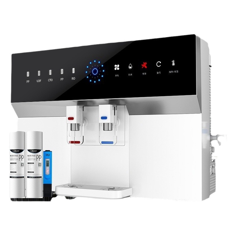 Purificador de agua doméstico, filtración de agua del grifo, ósmosis inversa, calefacción, purificador de agua integrado, montado en la pared, de sobremesa, máquina de agua potable directa RO