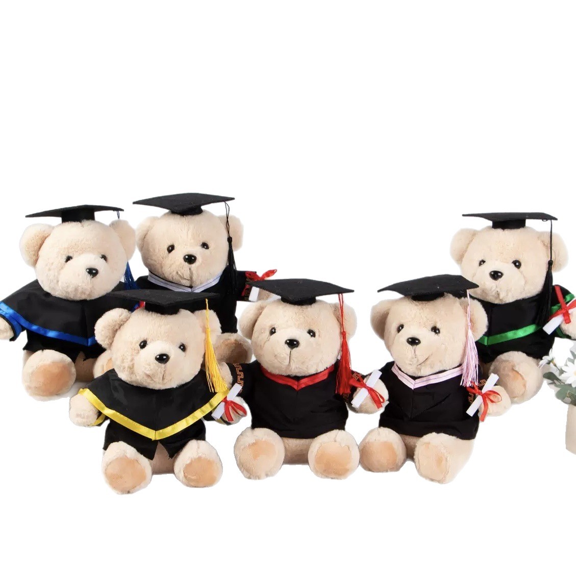 Graduation Bear Puppy Doctor Bear Teddy Toys Master Bachelor Uniform Teddy Bear Temporada de Graduation Impresión Regalo