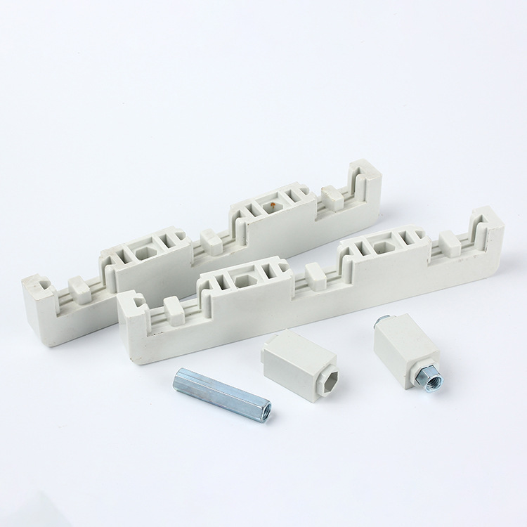 白色母线夹配电柜铜排绝缘支架间距单排三相单排母线框