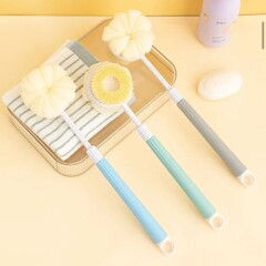 伸縮可能な長い柄の二合一の風呂は神器の長い柄の柔らかい毛をこすります。