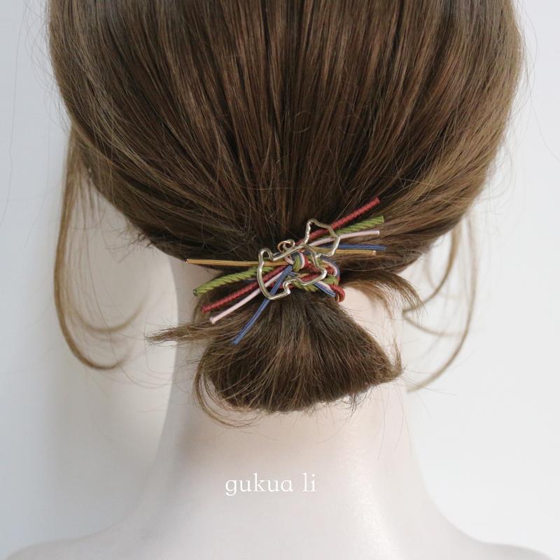 GUKUALI Hair Rope Women's Braided Twist High-end Rubber Band Hair Puppy Pendant Hair Band Headwear