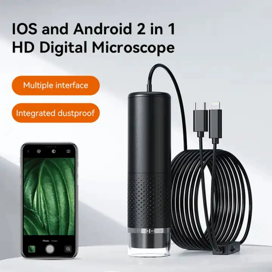 Apple Android 2-в-1 HD цифровой микроскоп 2mp HD электронный микроскоп кожи волосяной фолликул детектор