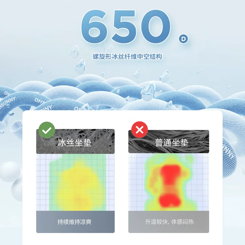 M3AO Summer cooling gel seat cushion office cooling chair pad student water pad ice silk pillow summer butt pad ice bag