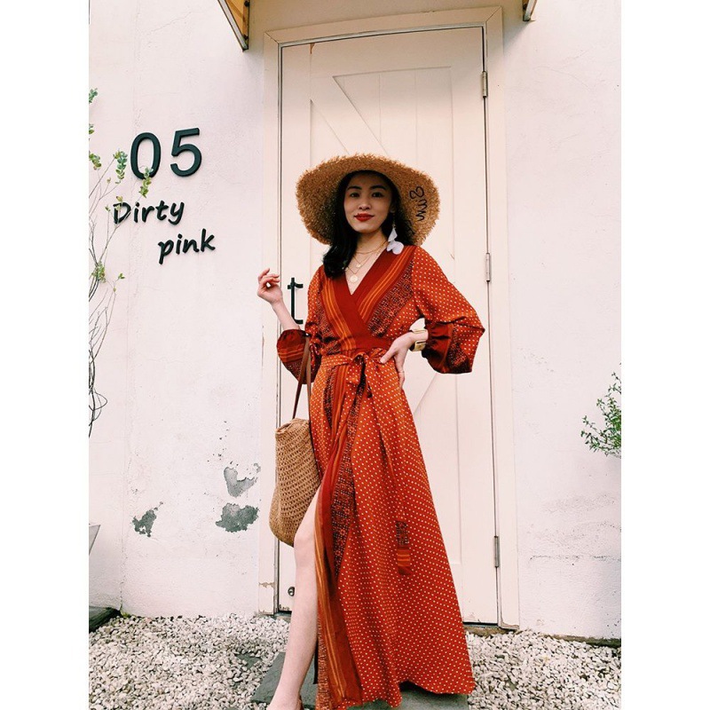 Ethnic red dress