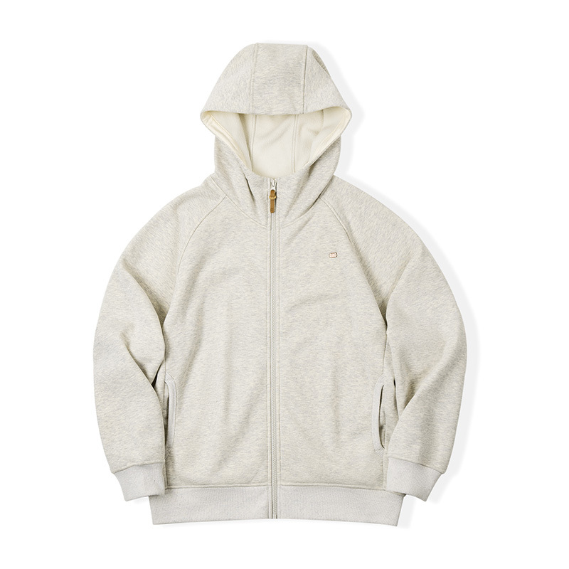 Herrenbekleidung Madden Workwear Casual Snowflake Grau Kapuzenpullover Heavy Plus Velvet Zipper Sport Strickjacke Jacke Herren Herbst_voghion.com