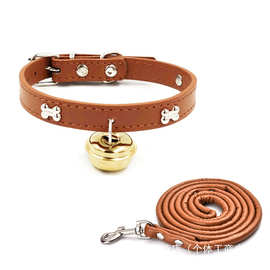 小小型犬可爱狗狗项圈猫咪项圈可佩带收藏万人铃铛泰迪幼犬皮