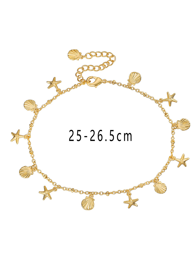 1 Piece Quantity Wholesale Jewelry Cute Starfish Copper Anklet