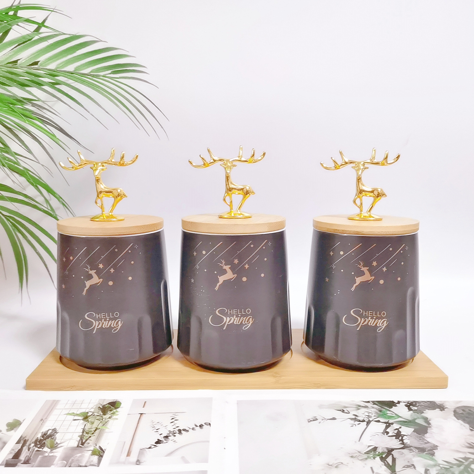 Exportación Oriente Medio exportación cerámica sellada tarro mate granos almacenamiento tarro cocina almacenamiento condimento tarro café té tarro