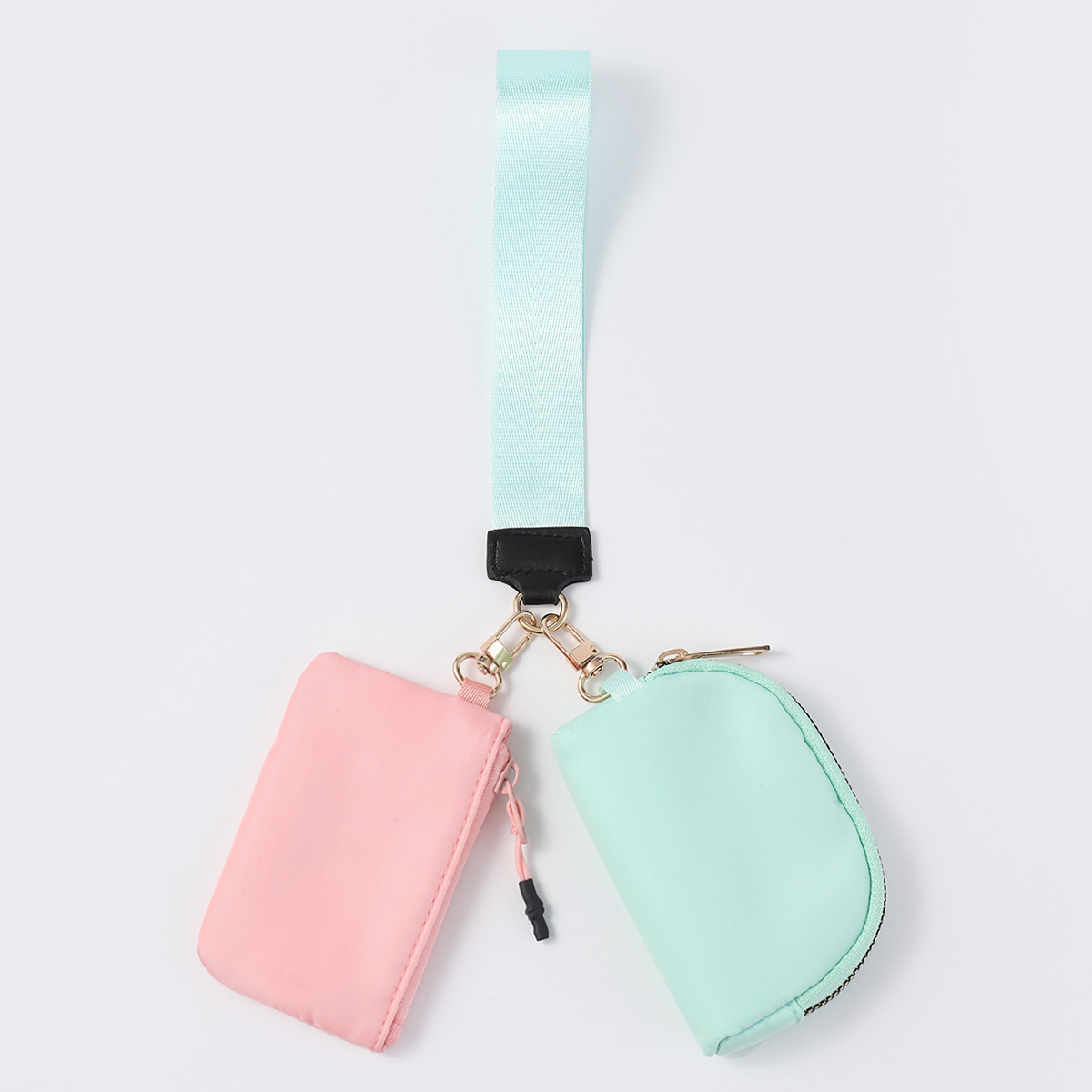 Bolso de muñeca transfronterizo LULU con el mismo estilo Mini bolso de color de moda portátil Estuche para llaves de almacenamiento impermeable de nailon