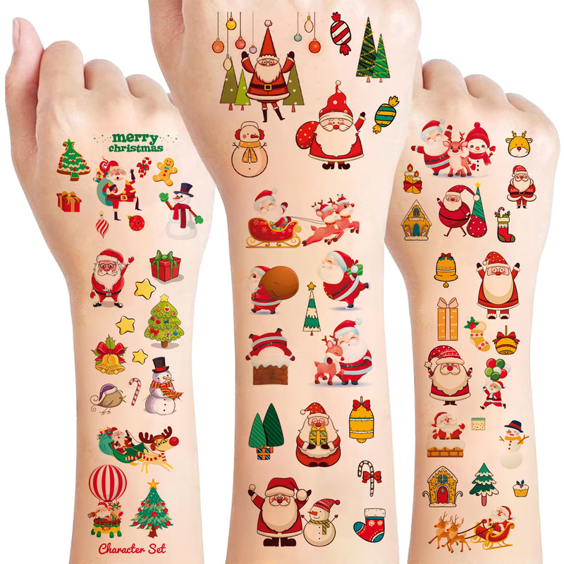 Cross-border New Cartoon Christmas Tattoo Sticker Advanced Sense Children's Cute Santa Claus Gift Arm Tattoo Sticker Cross-border New Cartoon Christmas Tattoo Sticker Advanced Sense Children's Cute Santa Claus Gift Arm Tattoo Sticker