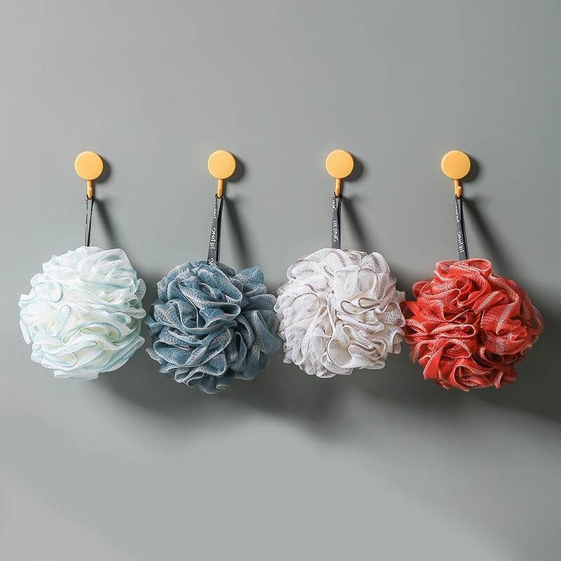 High-grade bath ball large non-scattered bath flower bath towel high color value women's bath ball bath artifact back rubbing bubble net