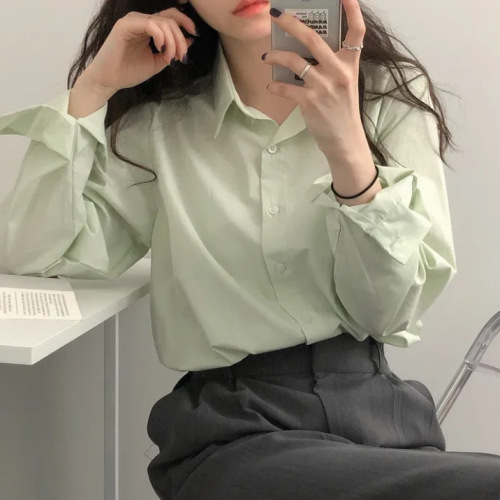 Korean Chic White Shirt Top Women's Blouse Coat Solid Color Underwear Design Sense Minority Cardigan 