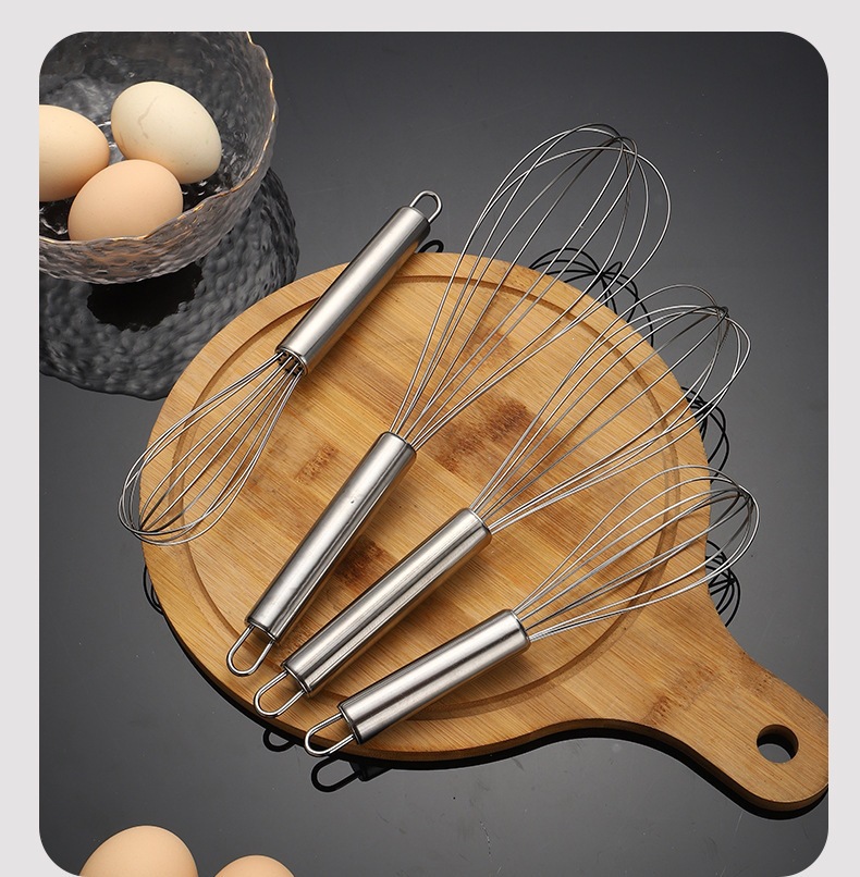 Stainless Steel Manual Whisk Hand Egg Beater Mixer for Baking Cream and Eggs Small 12 Inch preparation