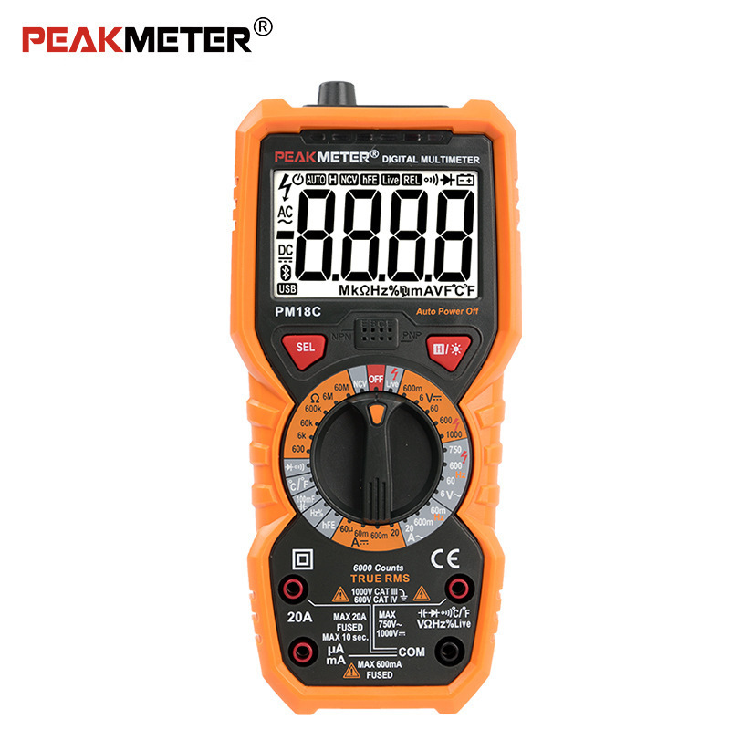 PEAKMETER华谊PM18C数字万用表电工高精度多功能智能表家