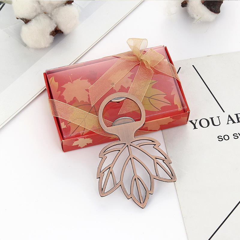 나뭇잎 모양 병따개 (로즈 골드)