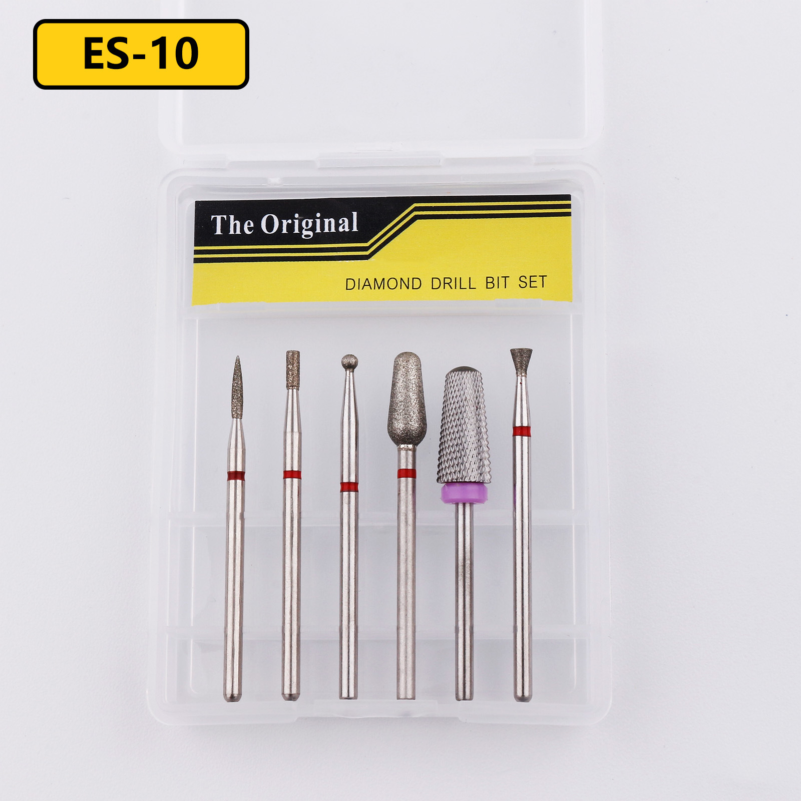 Juego de cabezales de pulido de diamante para uñas de estilo ruso 6 juegos de cabezales de pulido de piel exfoliante de pretratamiento de alta calidad en caja