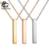 Three dimensional universal necklace stainless steel for beloved engraved, simple and elegant design