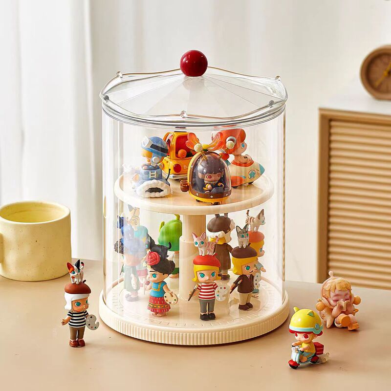 収納ブラインドボックスディスプレイボックス回転式昇降式フィギュアボックス透明バブルマート家庭用防塵収納ボックス|undefined