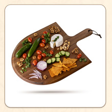 跨境相思木双面披萨板 实木家用厨房砧板菜板批发 带手柄披萨铲子