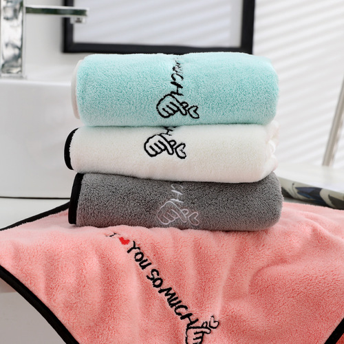Microfiber towel bath towel baby printed thickened strong absorbent beach towel coral velvet towel bath towel wholesale