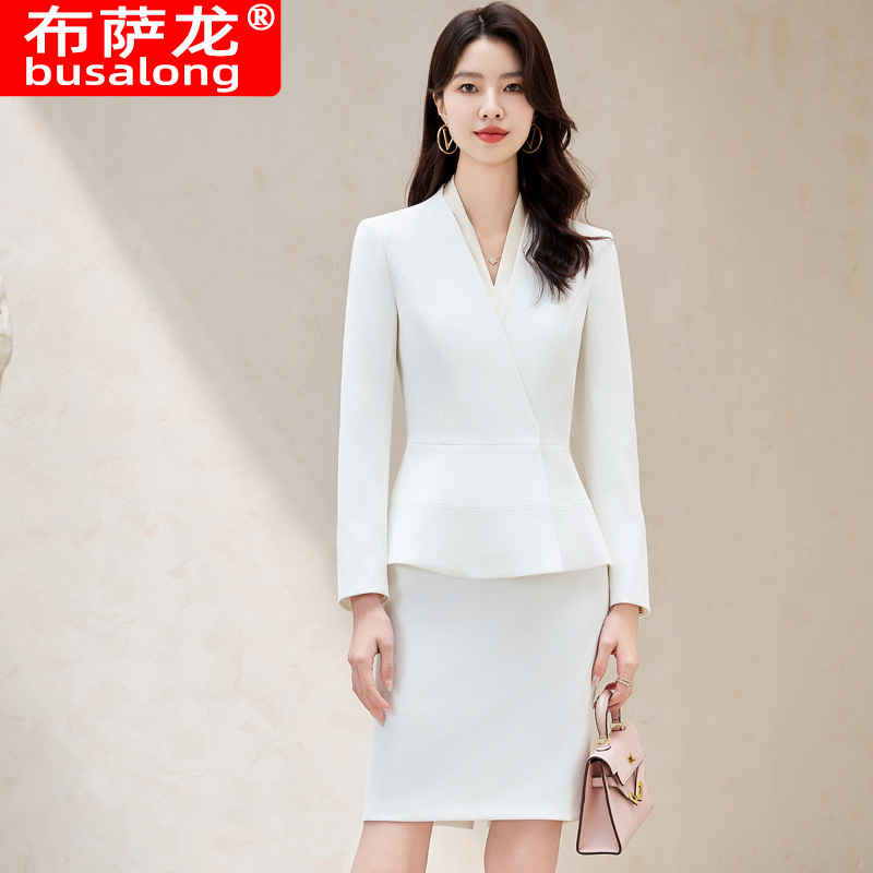2026 New Busalong Women's Long-Sleeved Professional Suit and Trousers Formal Work Suit 8019