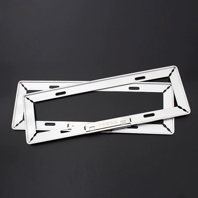 license plate frame license plate frame — License plate holder/license plate holder - simple-magnesium-silver-blue-brand
