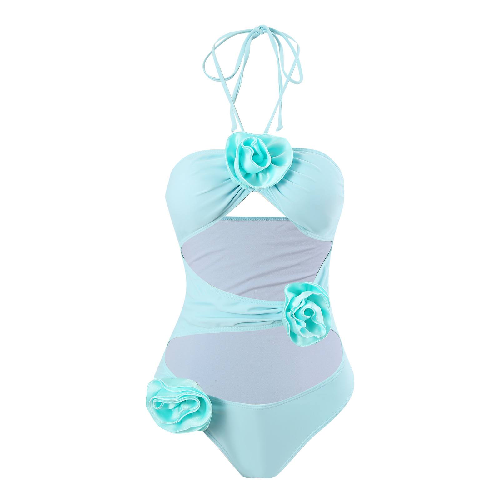 189g Weight Sleeveless Sleeve Length Polyester Fabric Type Regular Top Length One-pieces Tops Type 1 Piece Quantity Swimming Pool Occasion Halter Neck Neckline Regular Fit Fit Type Solid Color Pattern Women's Gender Beach Style Women's Lady Beach Solid Color 1 Piece One Piece Swimwear 21