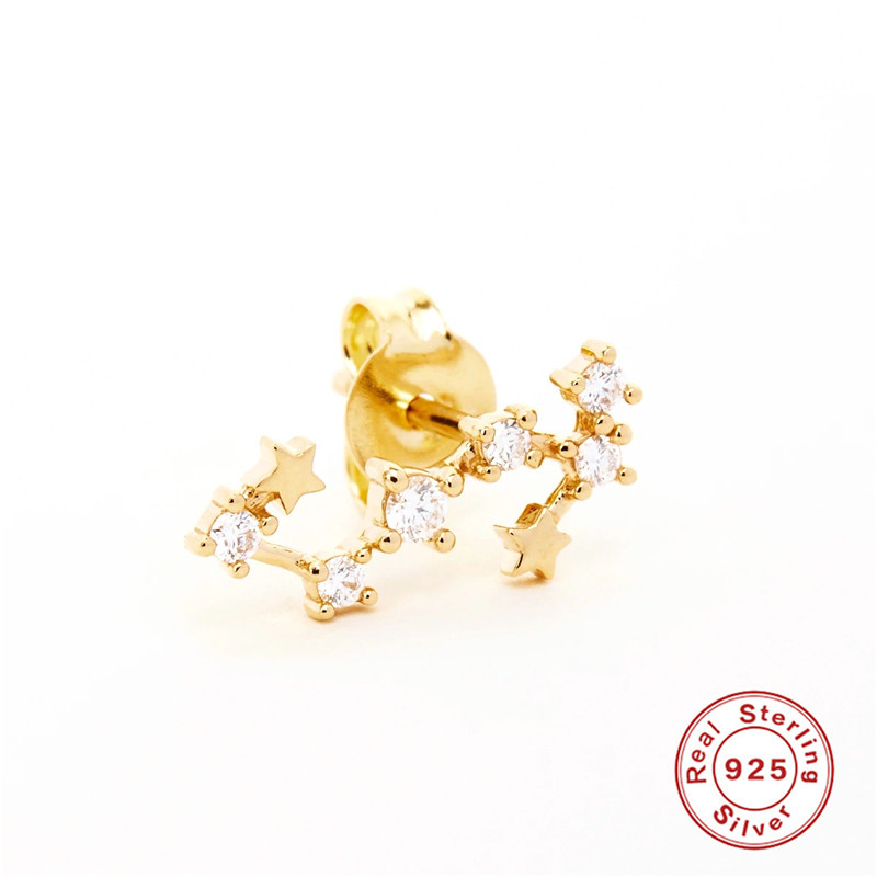 5g Weight Artificial Rhinestones Inlay Material Ear Studs Classification 1 Piece Quantity Street Occasion 925 Sterling Silver Material Geometric Pattern Women'S Gender Plating Design Sweet Style 1 Piece 925 Sterling Silver Artificial Rhinestones Geometric Ear Studs 21